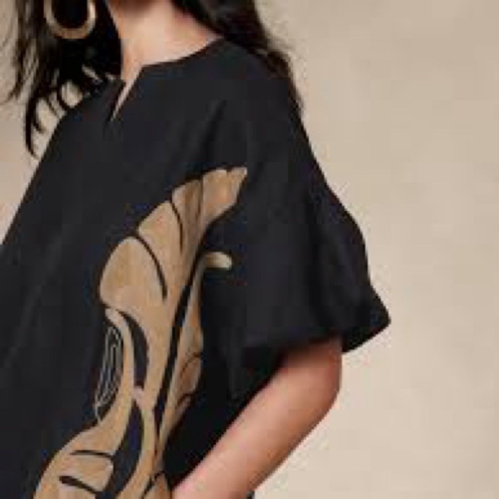 Banana Republic Black and Gold Mini Dress - Picture 10 of 11